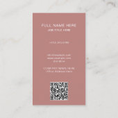 Moderne Foto-Visitenkarte für kreative Berufe Visitenkarte (Rückseite)