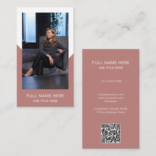Moderne Foto-Visitenkarte für kreative Berufe Visitenkarte (Vorne/Hinten)