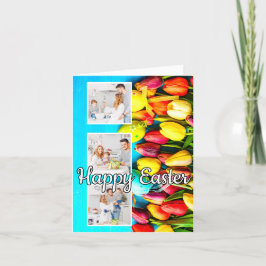 Moderne Foto-Vorlage für benutzerdefinierte Osterf Feiertagskarte