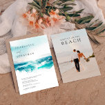 Moderne Foto Watercolor Beach Hochzeit Einladung<br><div class="desc">Modernes Foto Watercolor Beach Wedding Invitation Diese elegante Einladung besticht durch eine wunderschöne Aquarelllandschaft mit atemberaubendem Meerblick. Die Ergänzung eines modernen Fotos ermöglicht es Ihnen, Ihr Lieblings-Verlobung-Foto oder einen besonderen Moment aus Ihrer Beziehung zu zeigen. Das Aquarell-Design verleiht Kreativität und Kunstfertigkeit und ist somit die perfekte Wahl für eine Hochzeit...</div>