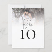 Moderne Foto Wedding Tischnummer (Rückseite)