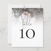 Moderne Foto Wedding Tischnummer (Vorderseite)