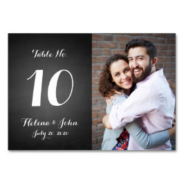 Moderne Foto Wedding Tischnummer Card