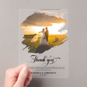Moderne Foto Wedding Vielen Dank Acryleinladungen (Insitu (Handheld))