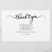 Moderne Foto Wedding Vielen Dank Briefpapier (Rückseite)