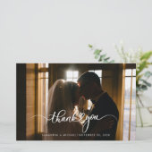 Moderne Foto Wedding Vielen Dank Briefpapier (Stehend Vorderseite)