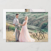 Moderne Foto Wedding Vielen Dank Dankeskarte (Vorne/Hinten)