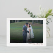 Moderne Foto Wedding Vielen Dank Folieneinladung (Stehend vorne)