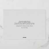 Moderne Foto Wedding Vielen Dank Folieneinladung (Rückseite)