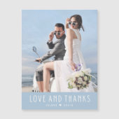 Moderne Foto Wedding Vielen Dank Magnetkarte (Vorderseite)