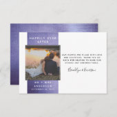 Moderne Foto Wedding Vielen Dank Mitteilungskarte (Vorne/Hinten)