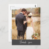 Moderne Foto Wedding Vielen Dank Postkarte (Vorne/Hinten)