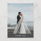 Moderne Foto Wedding Vielen Dank  Postkarte (Vorderseite)