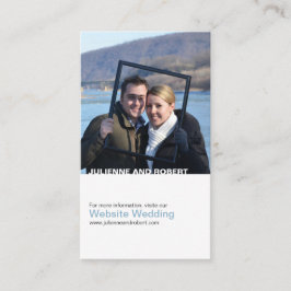 Moderne Foto Wedding Website Card Begleitkarte