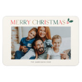 Moderne Foto Weihnachtsfeiertage Magnet (Horizontal)