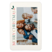 Moderne Foto Weihnachtsfeiertage Magnet (Vertikal)