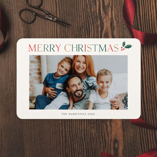 Moderne Foto Weihnachtsfeiertage Magnet