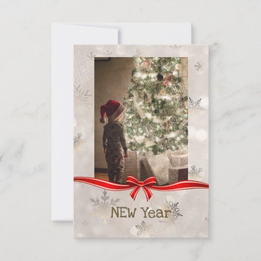 Moderne Foto Weihnachtskarte (Vorderseite)