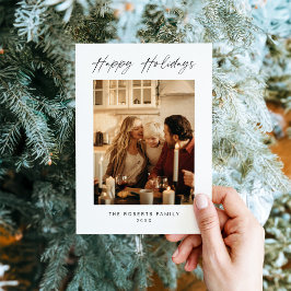 Moderne Foto Weihnachtskarte Einladung