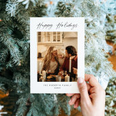 Moderne Foto Weihnachtskarte Einladung