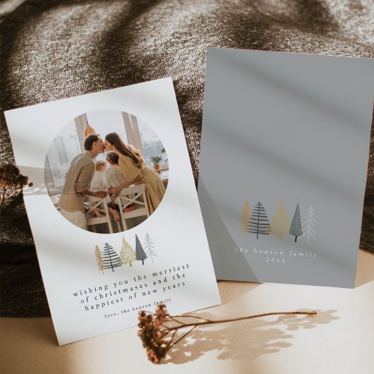 Moderne Foto Weihnachtskarte Feiertagskarte