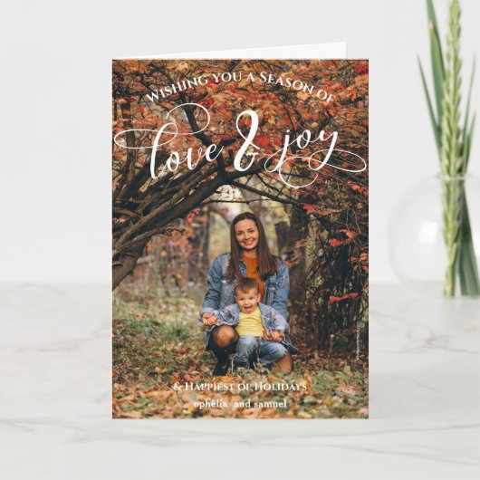 Moderne Foto Weihnachtskarte Karte (Vorderseite)