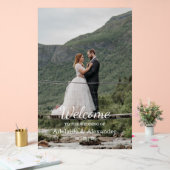Moderne Foto-Willkommenshochzeit Acrylschild (Hochzeit)