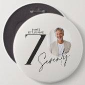 Moderne Foto zum 70. Geburtstag Minimaler Meilenst Button (Vorne & Hinten)