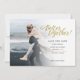 Moderne Foto Zusammen Besser Hochzeit Save The Date