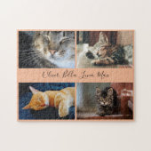 Moderne FotoCollage benutzerdefinierter Skriptname Puzzle (Horizontal)