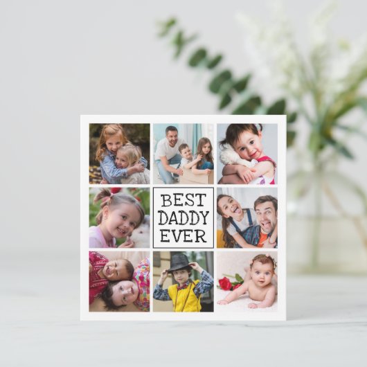 Moderne FotoCollage | Best Daddy Ever (Stehend Vorderseite)