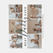 Moderne FotoCollage "Best Daddy Ever" Fleecedecke (Vorderseite)