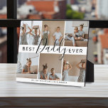 Moderne FotoCollage "Best Daddy Ever" Fotoplatte<br><div class="desc">Moderne Foto-Collage Sake-Plakette mit 6 insta-Stil-Fotos Ihrer Wahl,  der Text 'Best Daddy Ever' in eleganter Kalligraphie-Skript,  ein wir Liebe Sie Nachricht und Namen/s.</div>
