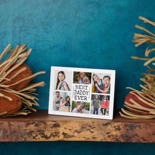 Moderne FotoCollage | Best Daddy Ever Fotoplatte (Seite)