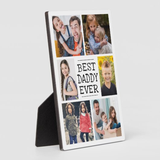 Moderne FotoCollage | Best Daddy Ever Fotoplatte (Seite)