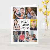 Moderne FotoCollage | Best Daddy Ever Karte (Gelbe Blume)