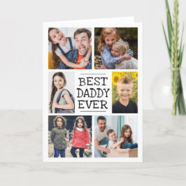 Moderne FotoCollage | Best Daddy Ever Karte