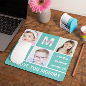 Moderne FotoCollage "Beste Mama je" Mouse Pad Mousepad