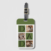 Moderne Fotocollage "Daddy" Gepäckmarke Gepäckanhänger (Vorderseite Vertikal)