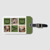 Moderne Fotocollage "Daddy" Gepäckmarke Gepäckanhänger (Vorderseite (Horizontal))