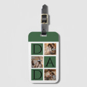 Moderne Fotocollage "Daddy" Gepäckmarke Gepäckanhänger (Vorderseite Vertikal)