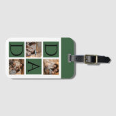 Moderne Fotocollage "Daddy" Gepäckmarke Gepäckanhänger (Vorderseite (Horizontal))