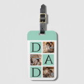 Moderne Fotocollage "Daddy" Gepäckmarke Gepäckanhänger (Vorderseite Vertikal)