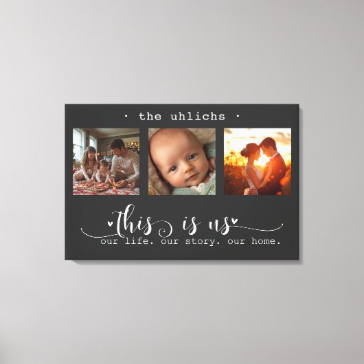 Moderne FotoCollage Das sind wir Leinwanddruck (Vorderseite)