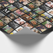 Moderne FotoCollage der 24-Familie mit Initial & N Geschenkpapier (Ecke)