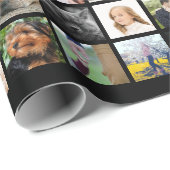 Moderne FotoCollage der 24-Familie mit Initial & N Geschenkpapier (Rolleneckpunkt)