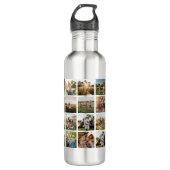 Moderne FotoCollage Edelstahlflasche (Vorderseite)