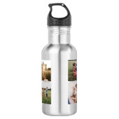 Moderne FotoCollage Edelstahlflasche (Rückseite)