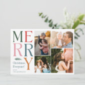 Moderne FotoCollage Familienweihnachtsferien Feiertagskarte (Stehend Vorderseite)