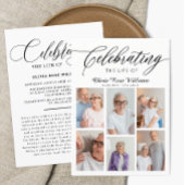 Moderne Fotocollage-Feier des Lebens Einladung